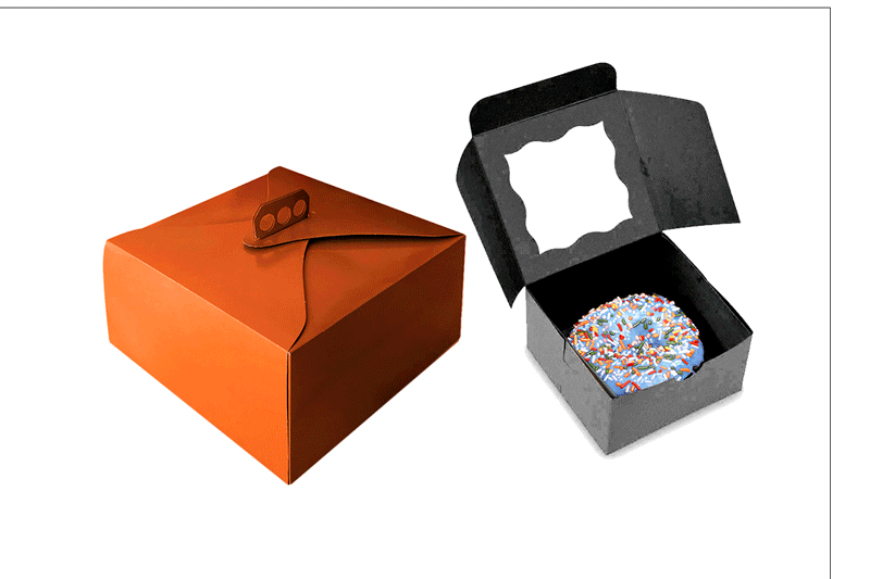 Cajas decoradas para tartas, galletas y postres: packaging personalizado para envíos a domicilio